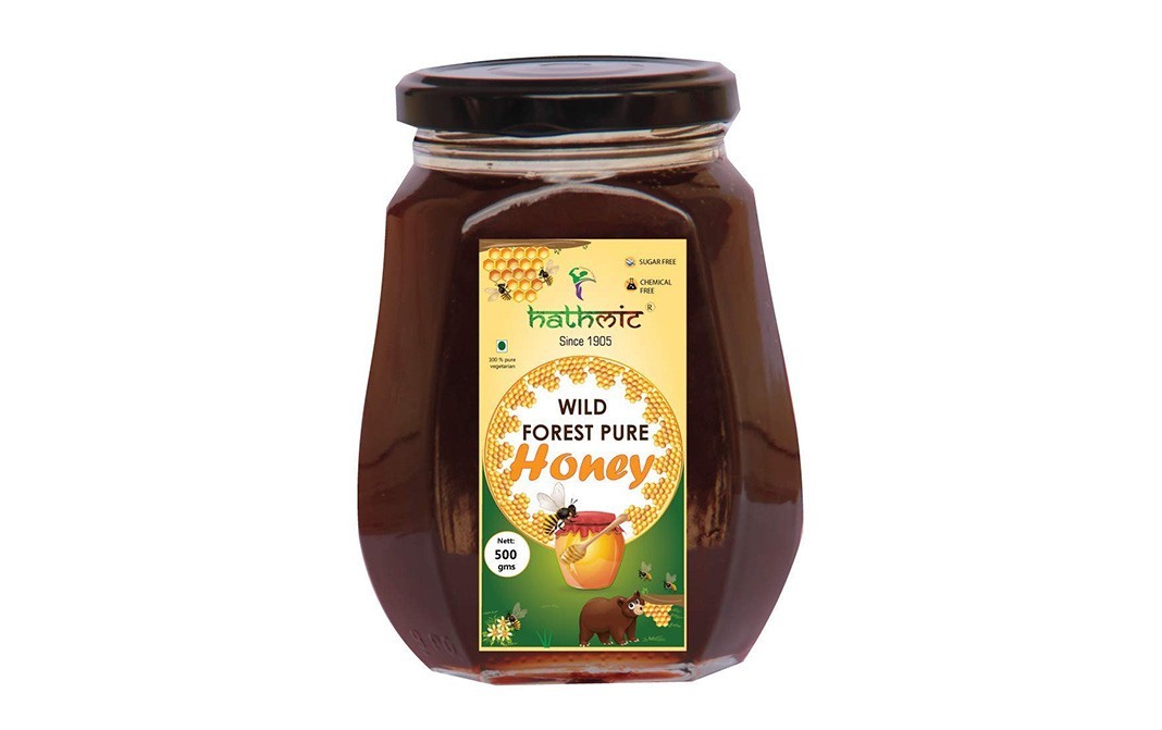 Hathmic Wild Forest Pure Honey   Glass Jar  500 grams